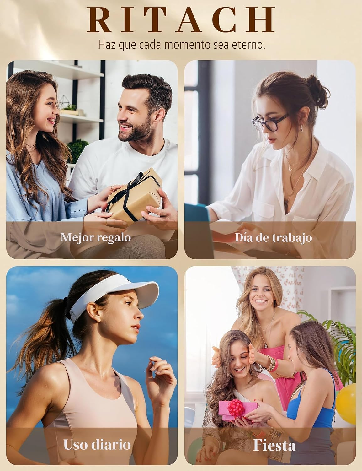 Juego de aretes pequeños de oro para mujer, chapados en oro de 14 q...