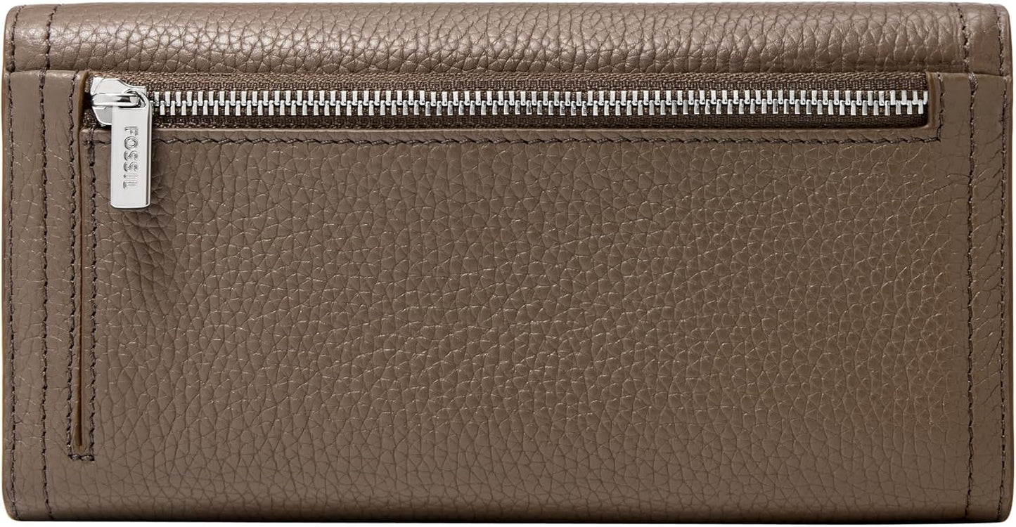 Fossil Cartera Logan de piel con bloqueo RFID para mujer