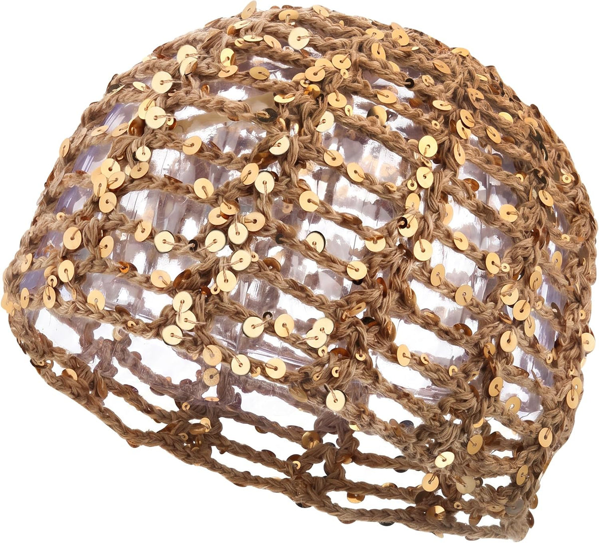 RACCUUP Gorro de verano con lentejuelas con purpurina estilo bohemi...