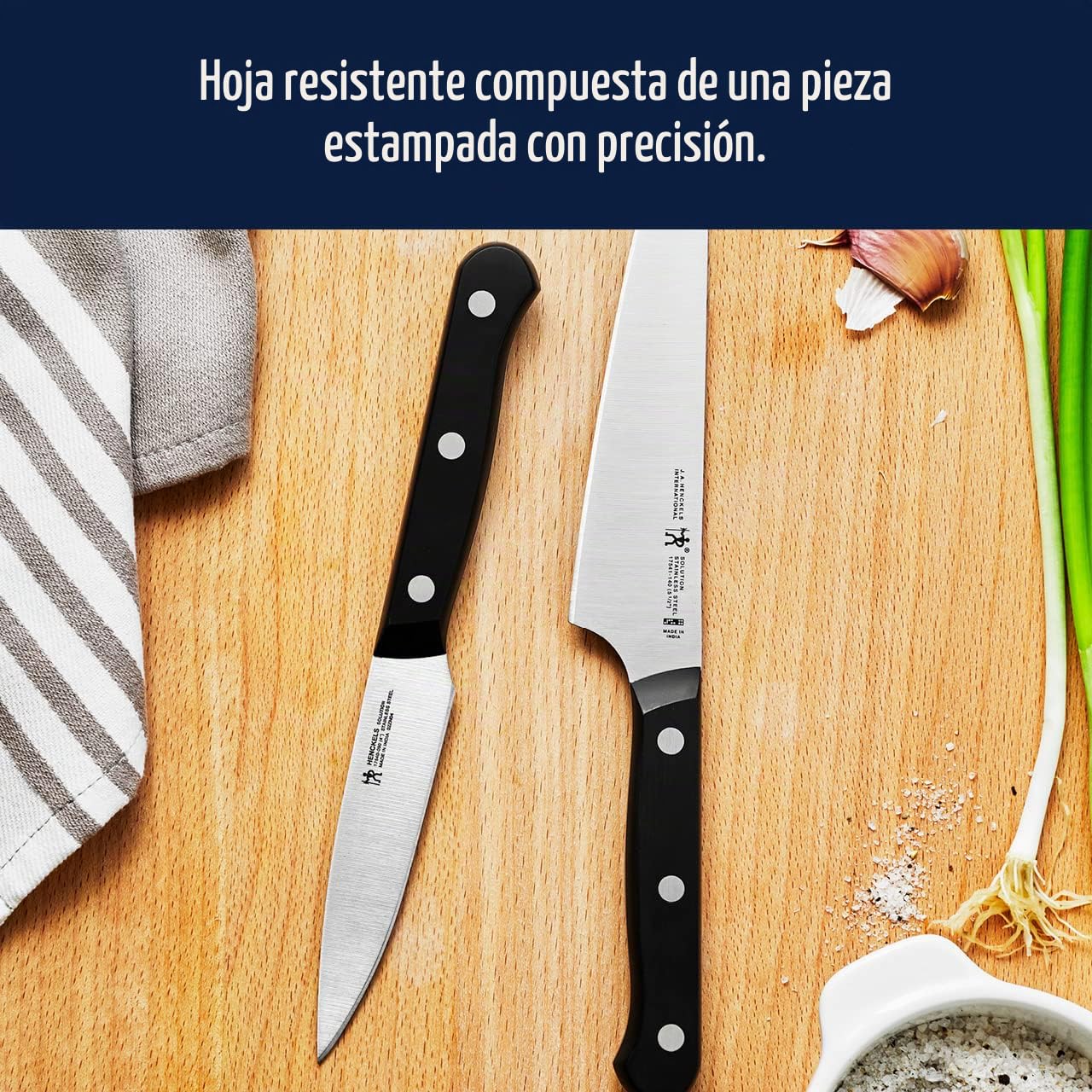 Henckels Solution - Juego de cuchillos de 15 piezas, afilado para |...