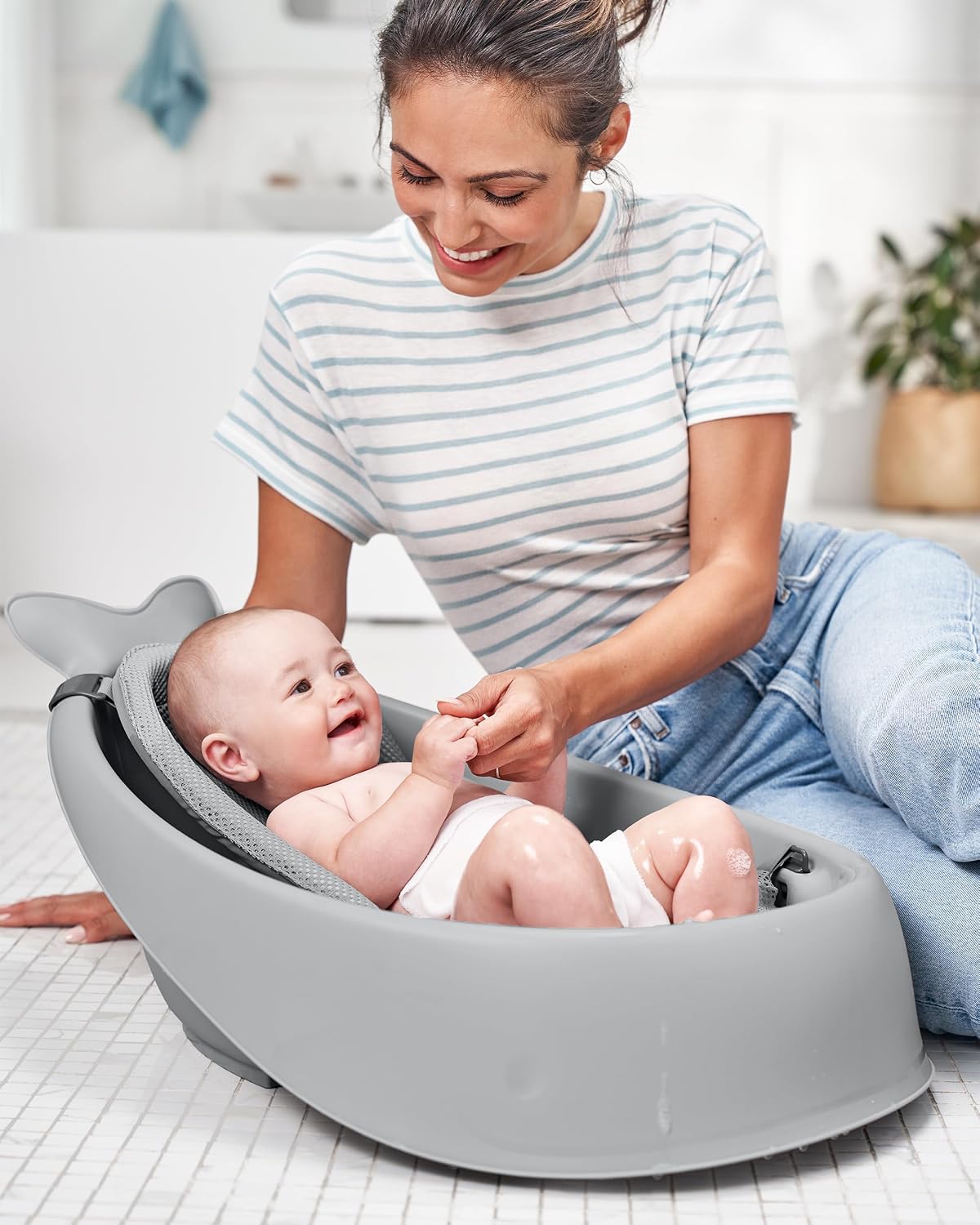 Skip Hop Bañera infantil de 3 etapas para crecimiento con eslinga i...