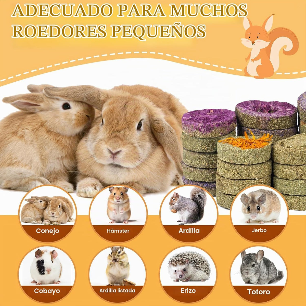 VESPRO 30 piezas de conejillo de indias alimentos naturales para co...
