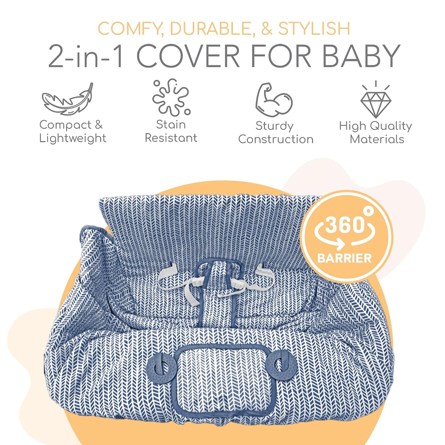 Binxy Baby Funda Acolchada 2 en 1 para Silla Alta y Funda para Carr...