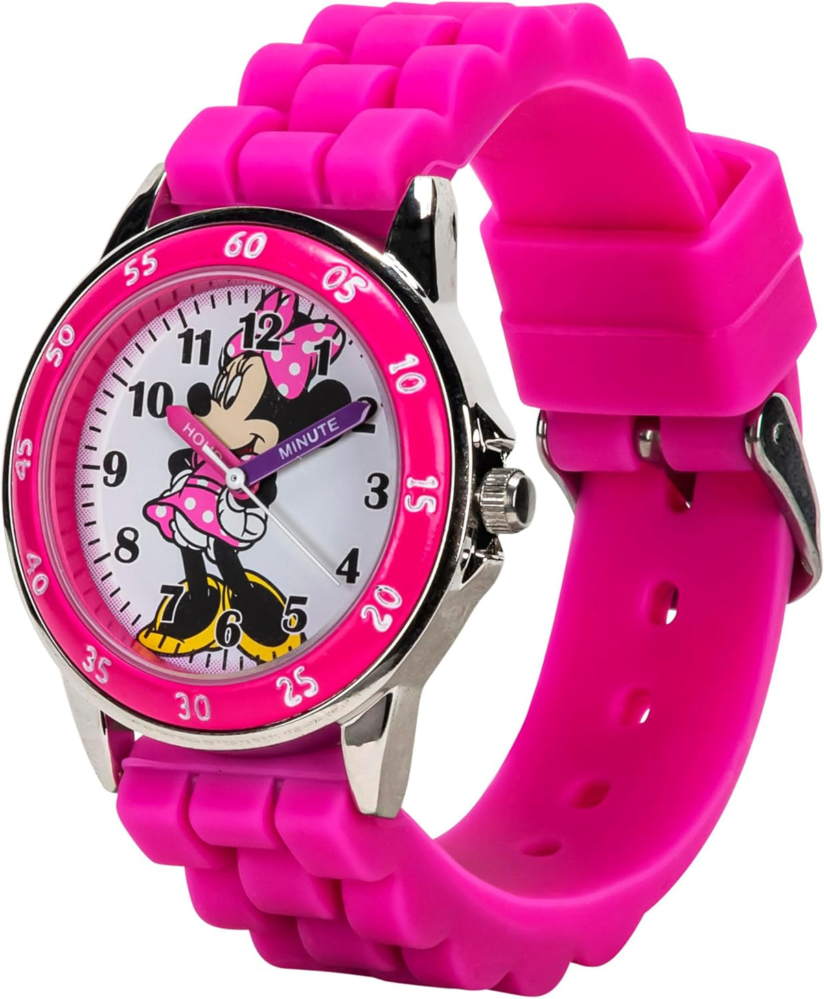 Reloj Minnie Mouse Time Teacher para niñas - Reloj analógico de apr...