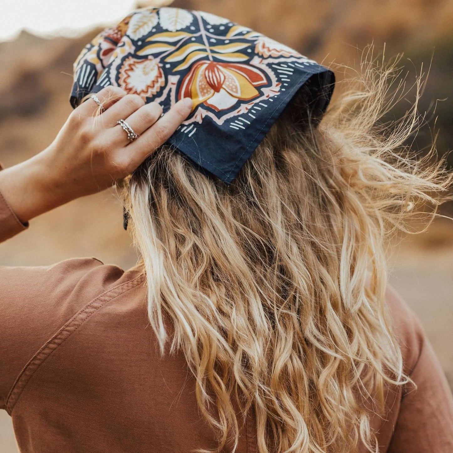 Handker Bandana de algodón prémium de 22 x 22 pulgadas para mujeres...