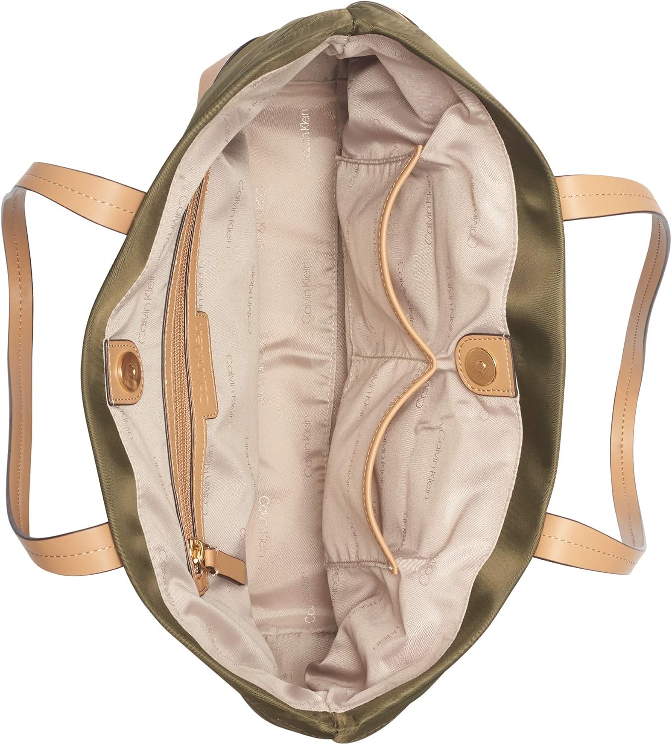 Calvin Klein Teodora - Bolsa de nailon con cremallera frontal