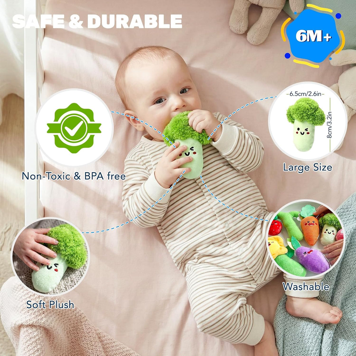 Juguetes para bebés de 6 a 12 meses, Montessori Sensory Garden Plus...