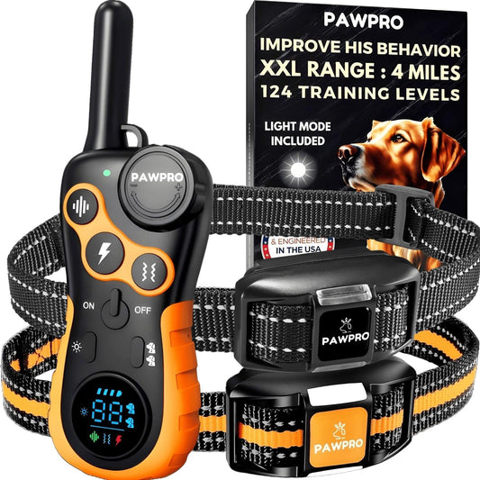 Collar de choque para perros con control remoto, alcance inigualabl...