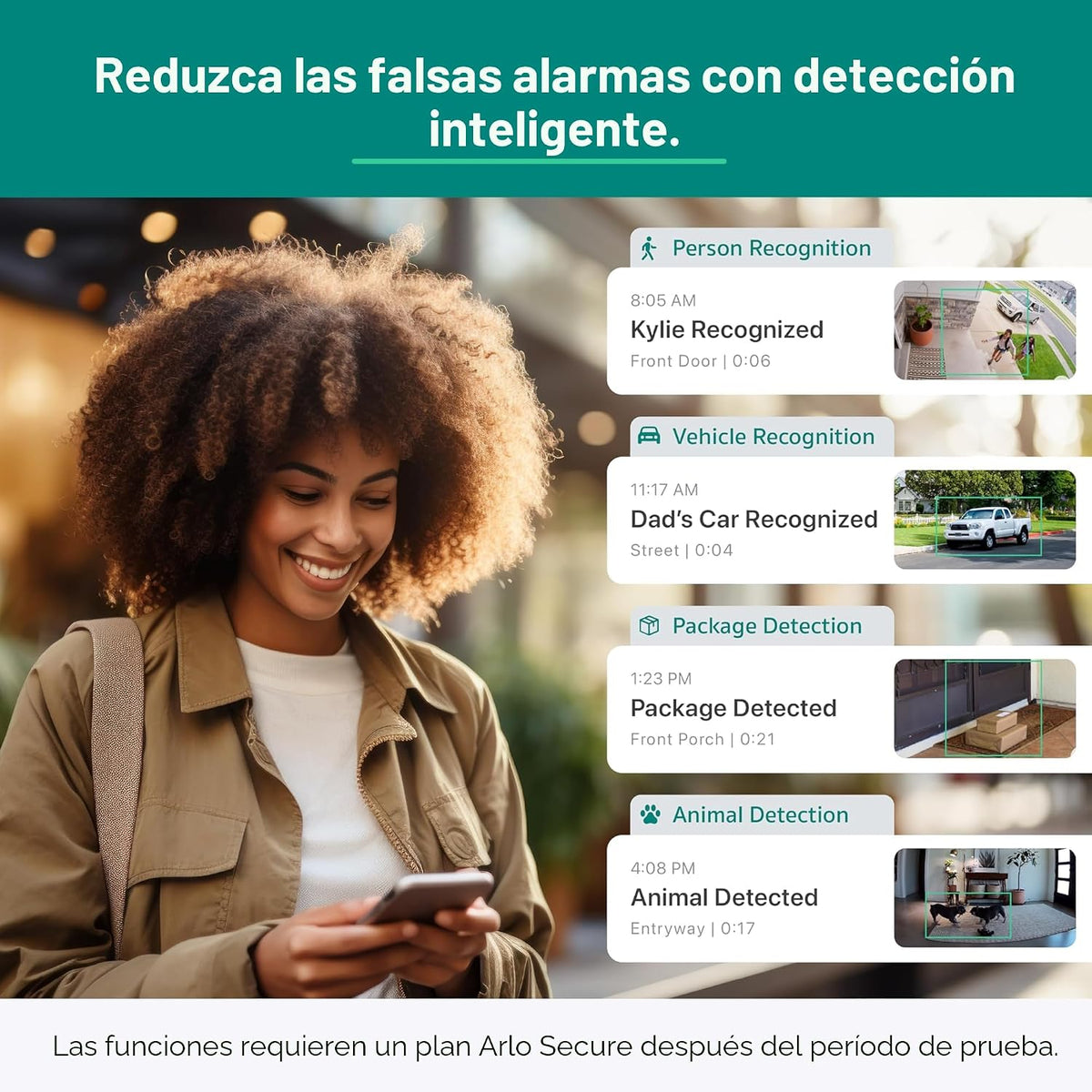 Cámara de seguridad Arlo Essential Pan Tilt de 2K + 6 meses de plan...