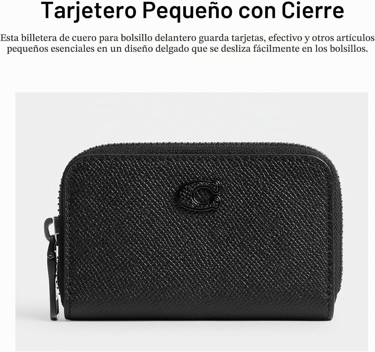 Coach Estuche de tarjetas para hombre, negro 1, talla única