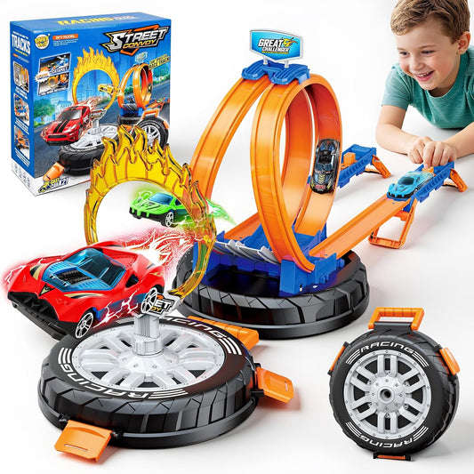 Juego de pista de autos de carreras 2026, juego de carreras para ni...