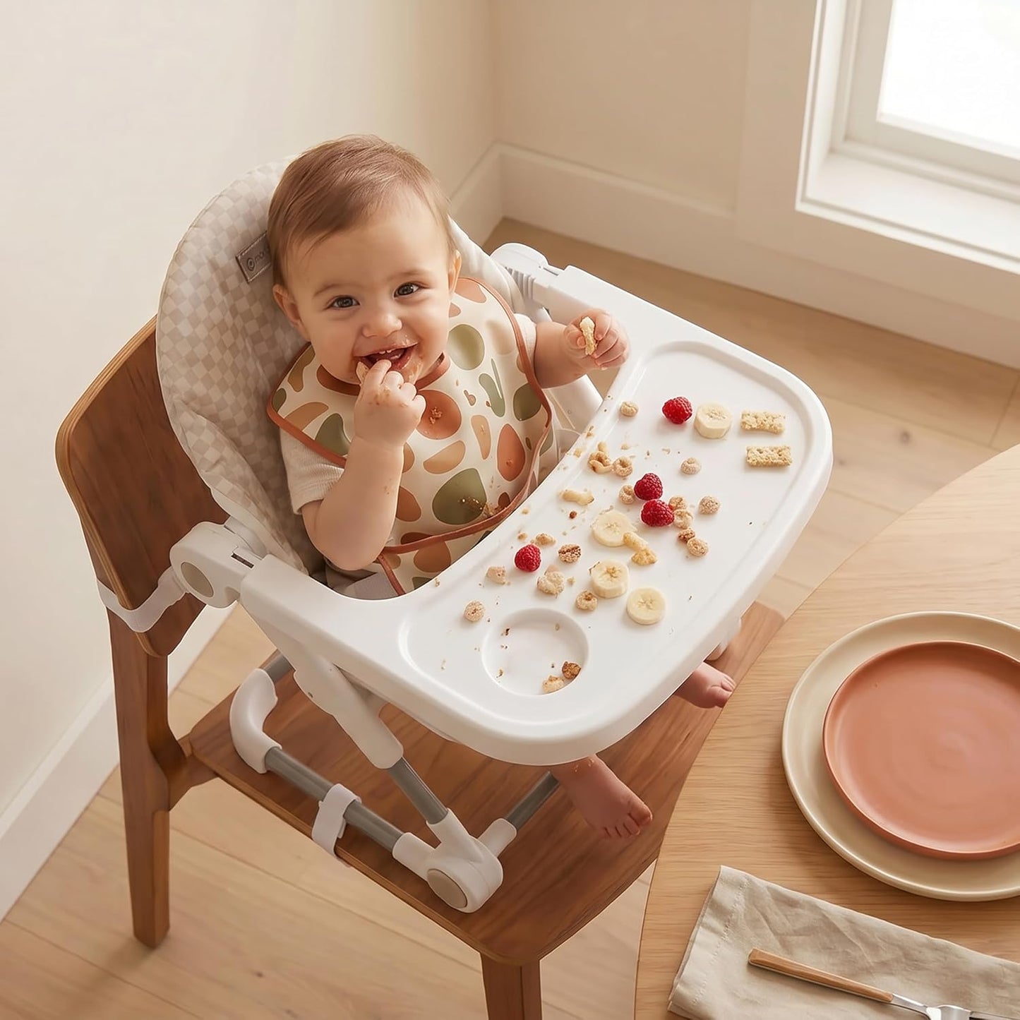 Monbébé Chaleur - Asiento elevador de alimentación plegable, leche...