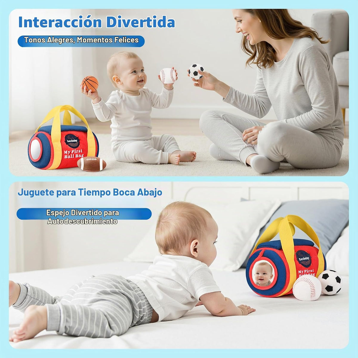 Juguetes para Bebés Niños de 6-12 Meses \u2013 My First Sports Bag...