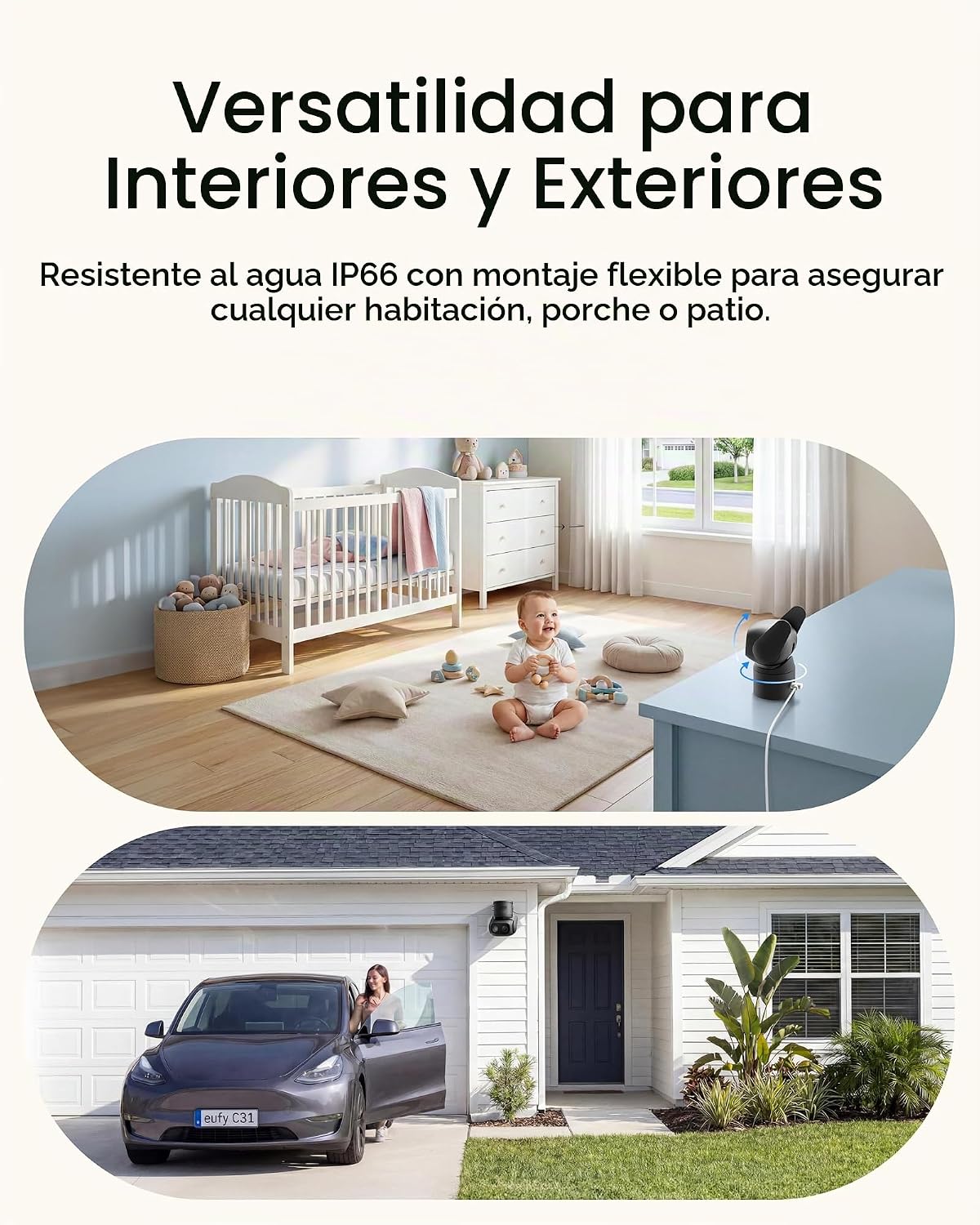 Cámara de seguridad para interiores y exteriores eufy C31, paquete...