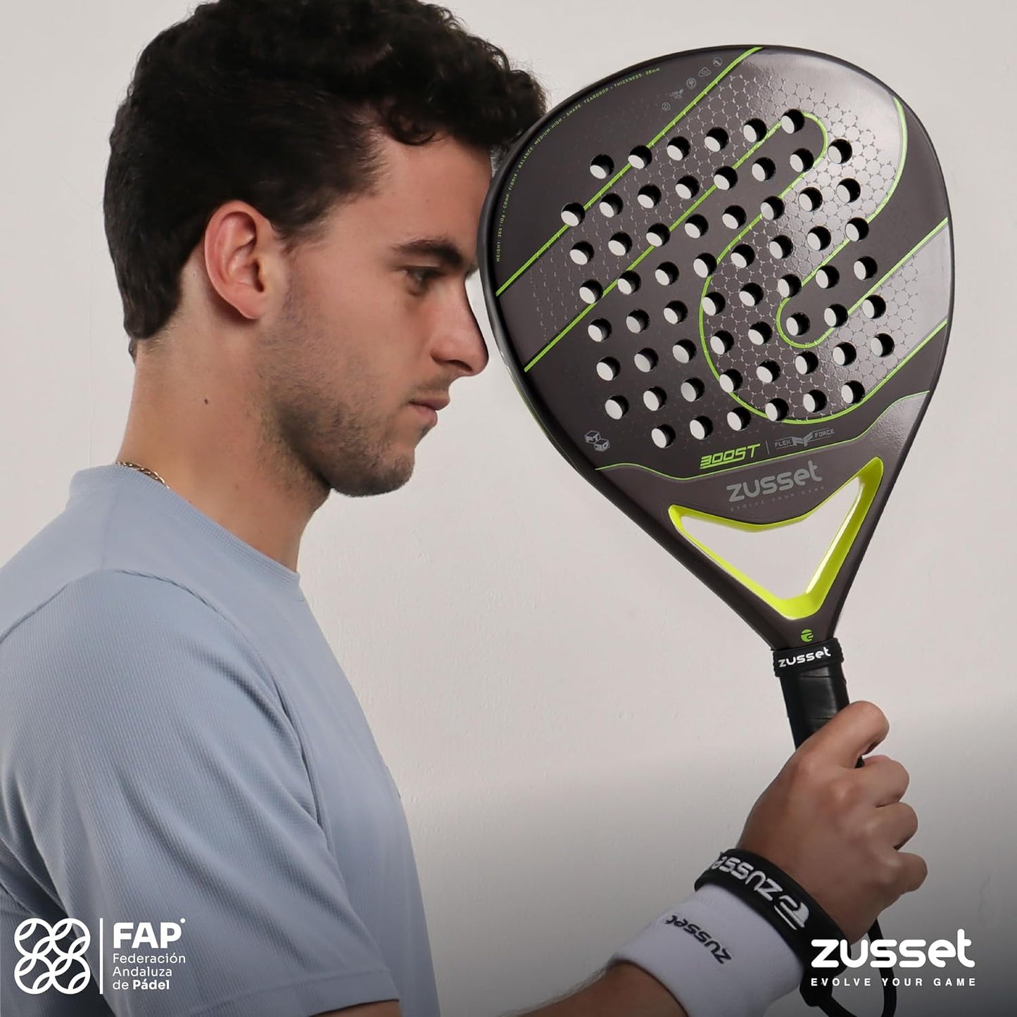 ZUSSET Pala Pádel Boost 2025 | Pala Padel Forma de Lágrima | 365gr...