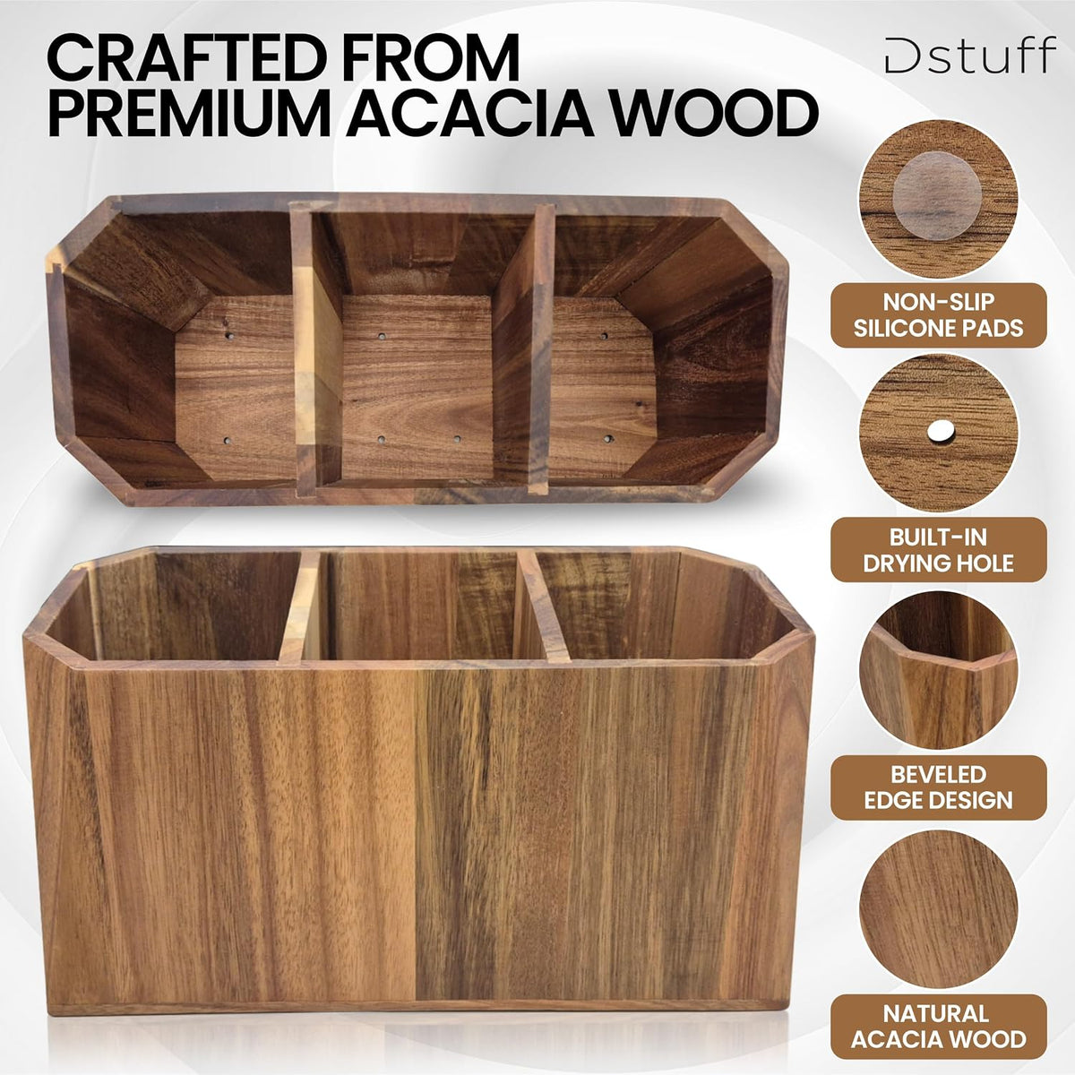 Soporte grande para utensilios de cocina para encimera, organizador...