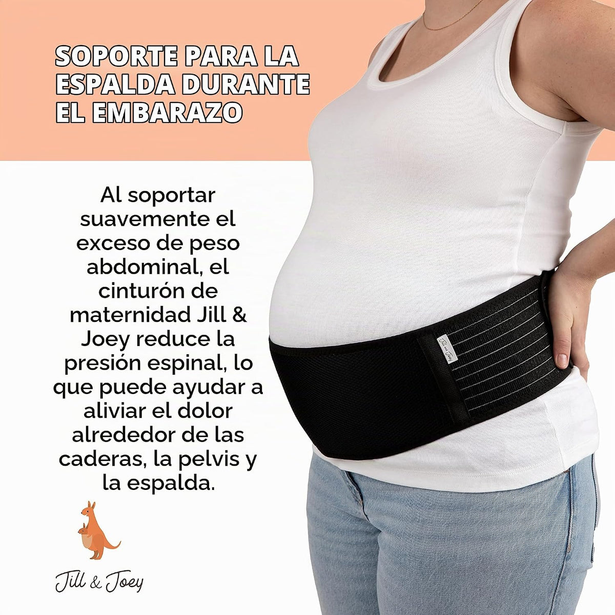 Jill &amp; Joey Cinturón de Maternidad - Banda para el Vientre para...