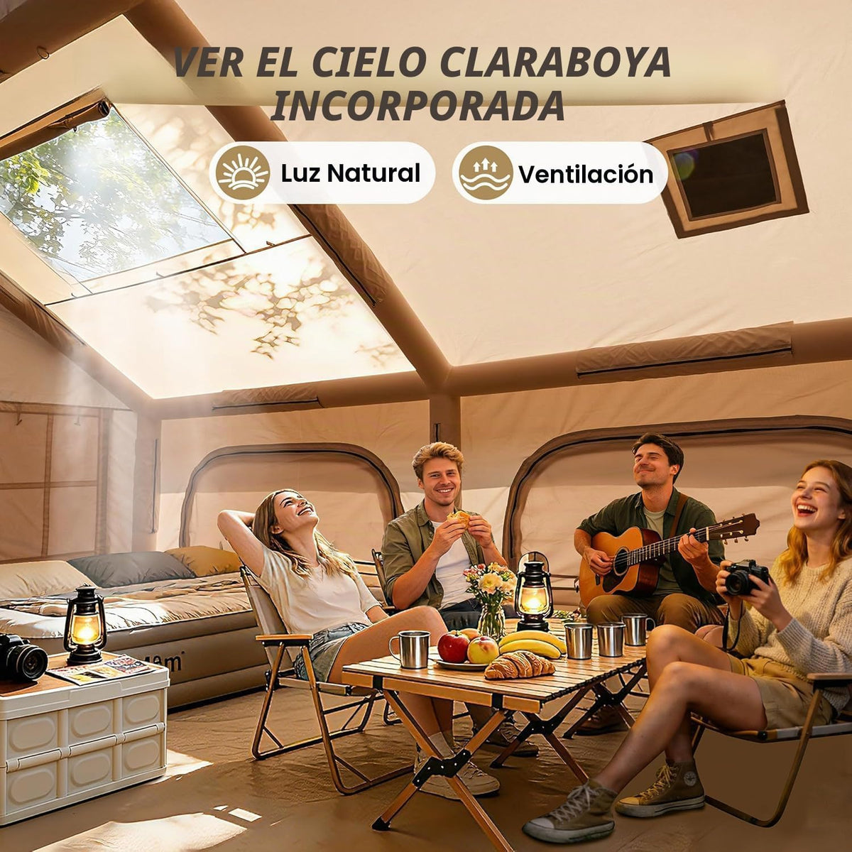 Carpa inflable con tragaluz y gato para estufa, carpas inflables, c...