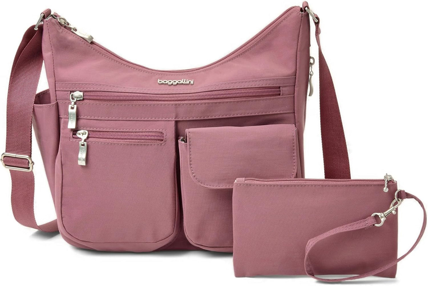 Baggallini Everywhere Bagg - Bolso cruzado para mujer, 11 x 9, lige...