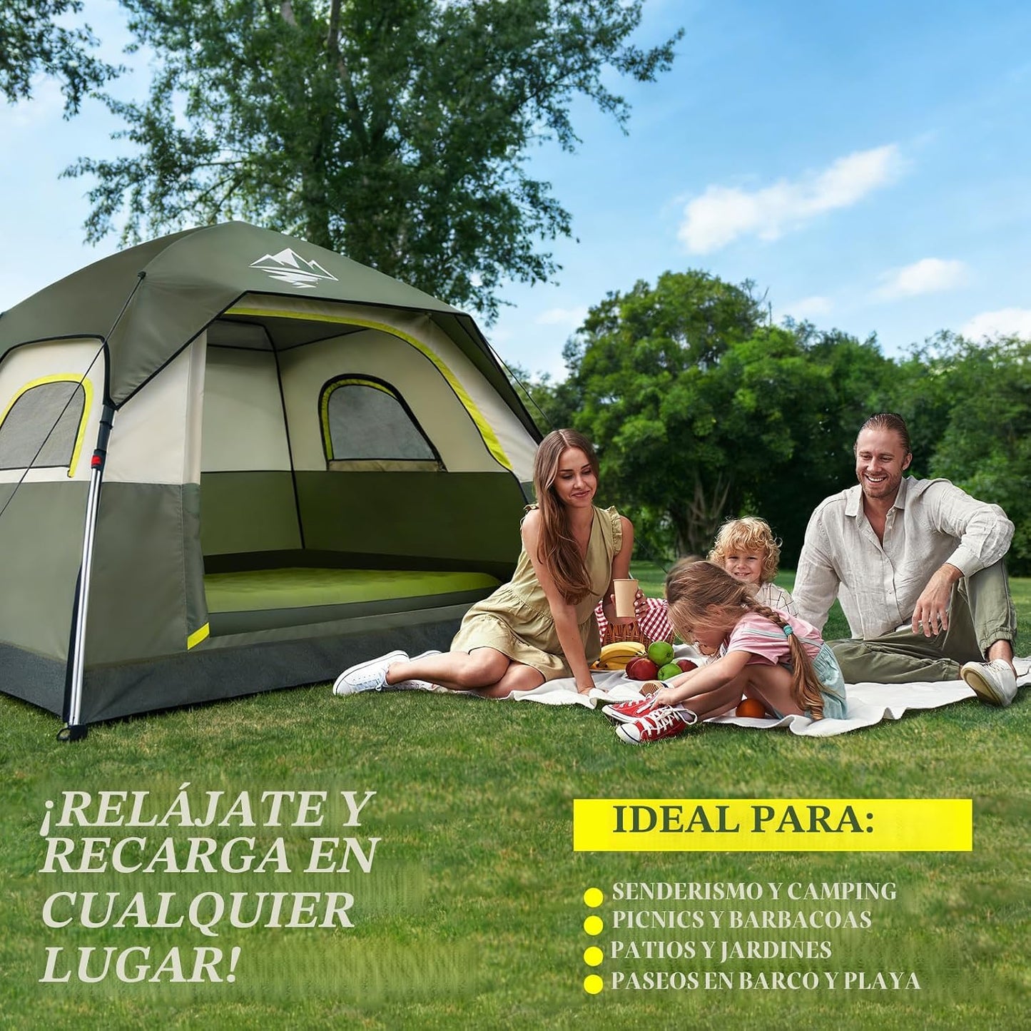 Mimajor Tienda de campaña 2\/3\/4 personas instantáneas Pop Up Tien...