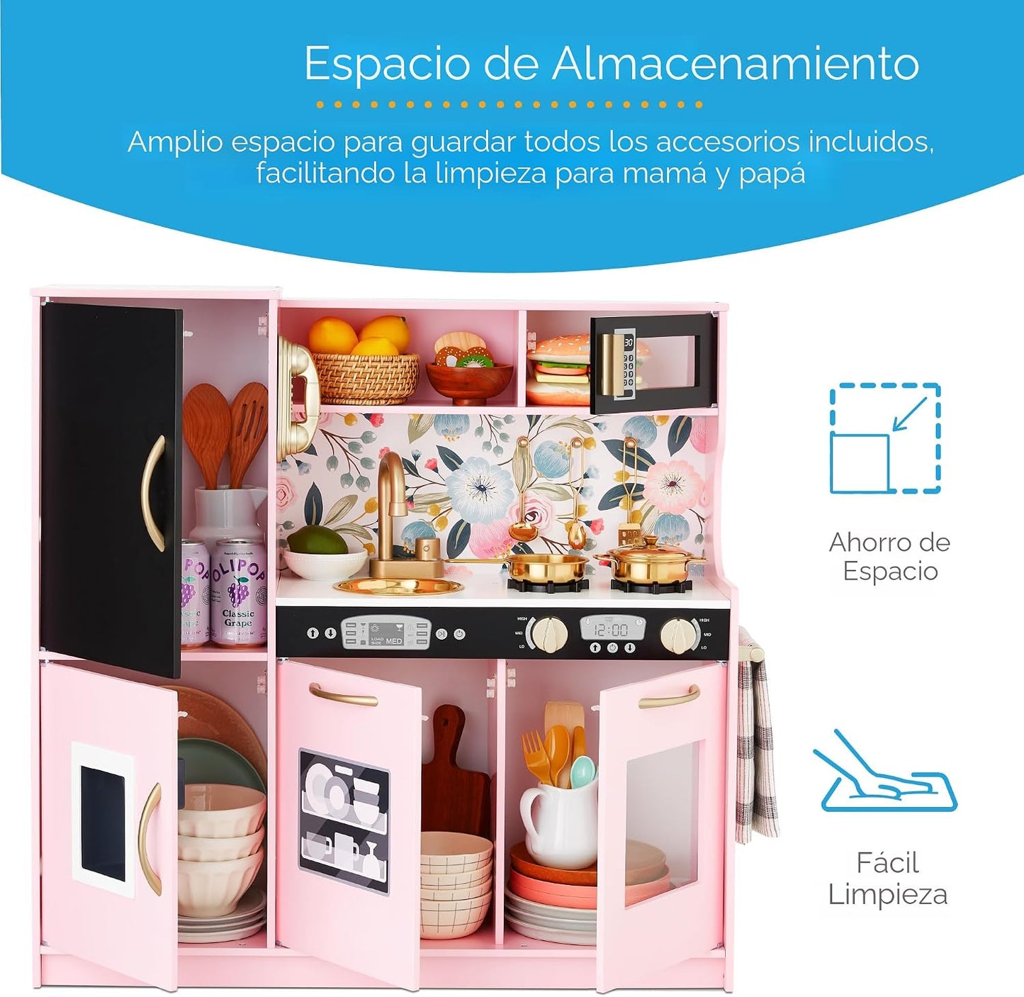 Best Choice Products - Juego de cocina de madera para niños, juego...