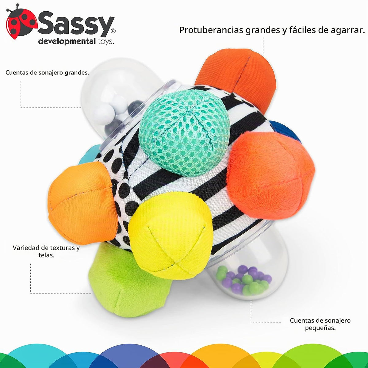 Sassy Developmental Bumpy Ball, Azul