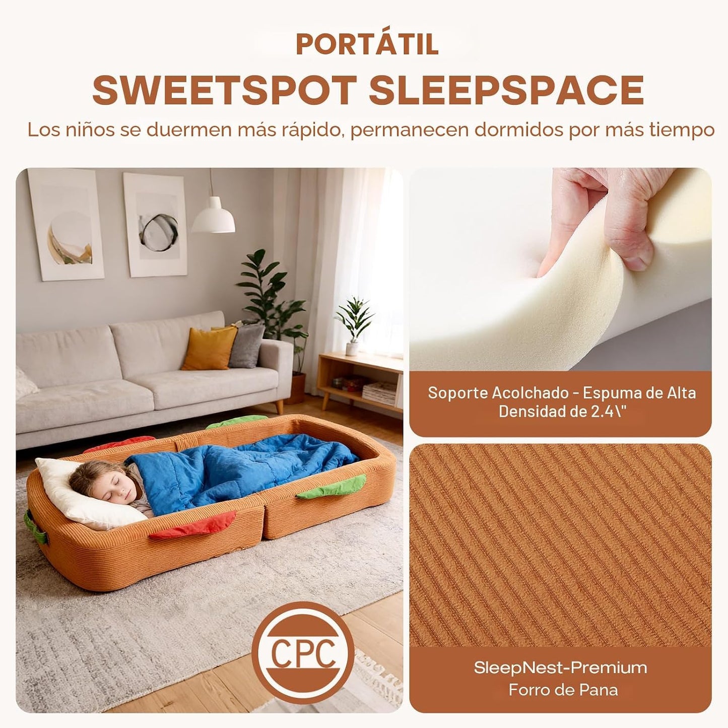 liftoza - Cama de viaje para niños pequeños, estilo sándwich, camas...