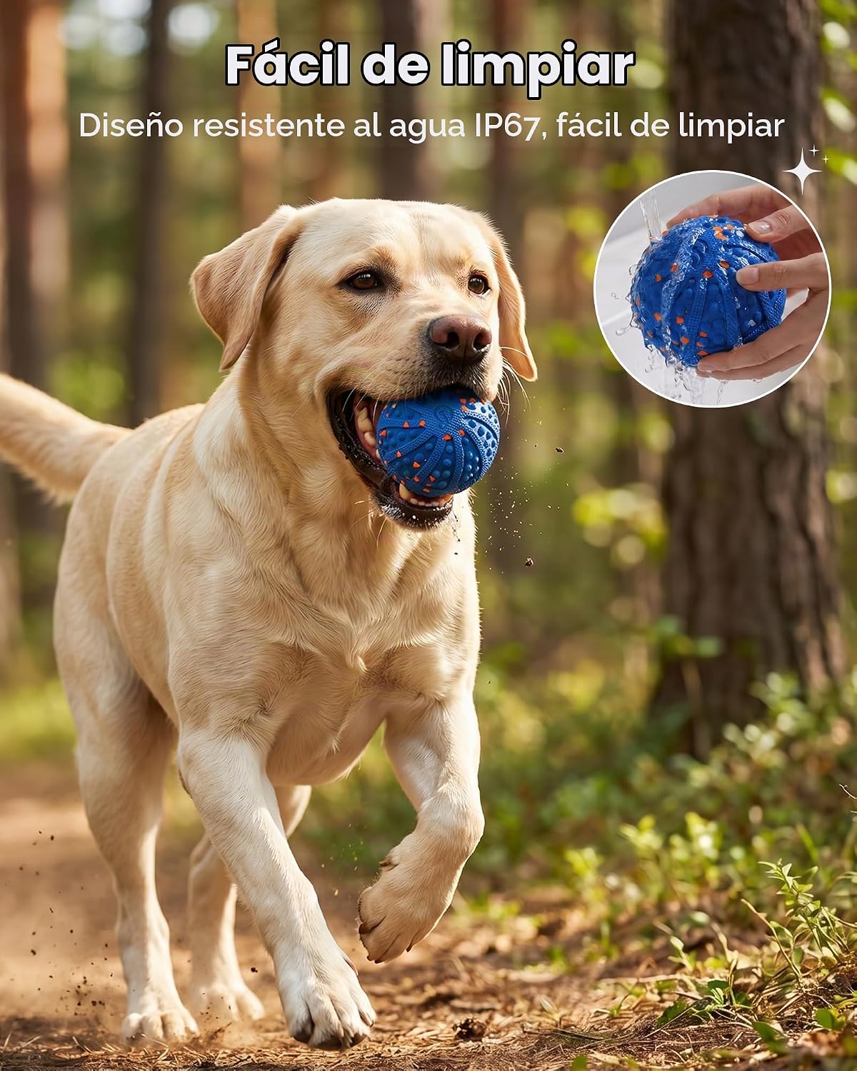 Juguetes interactivos para perros, juguete automático de bola rodan...