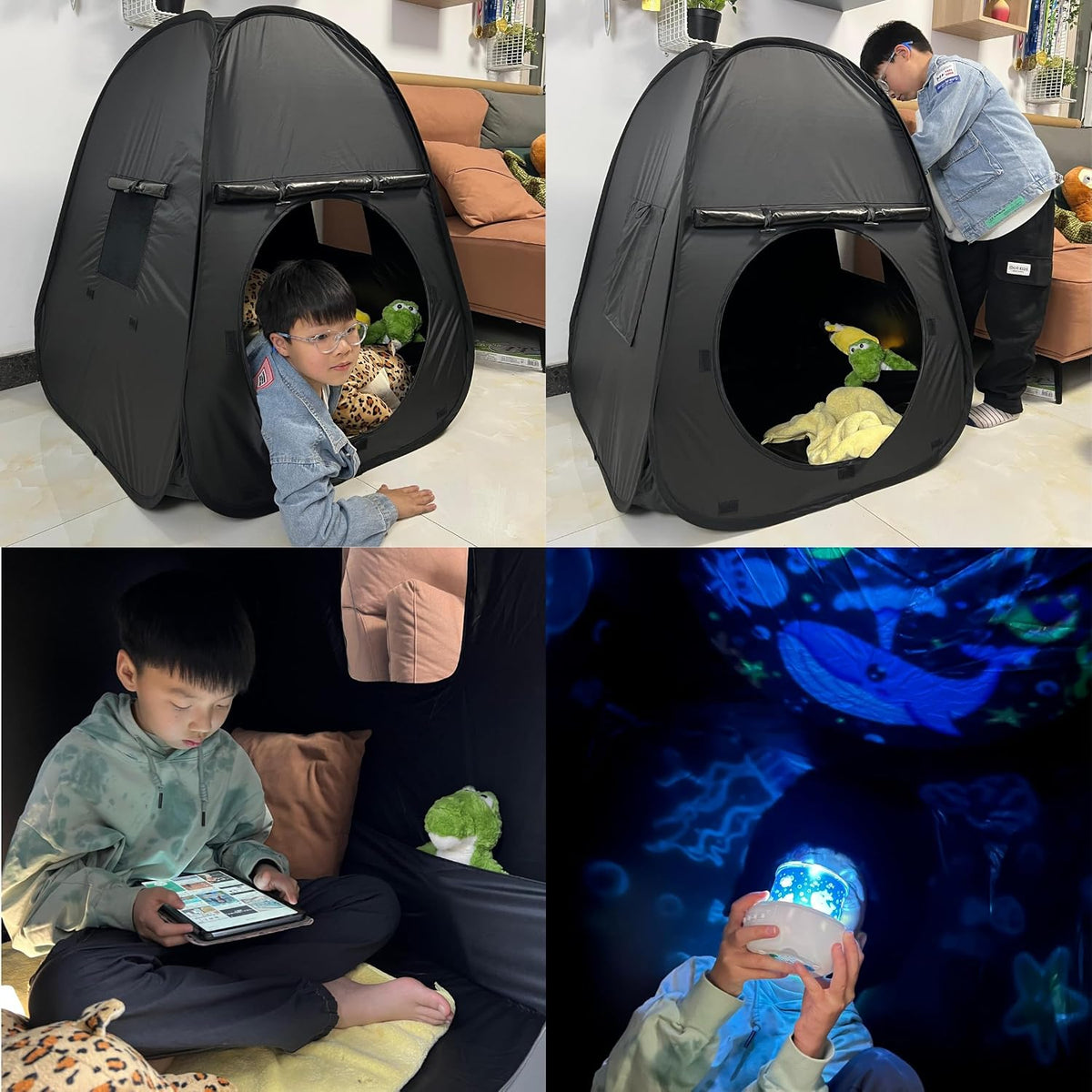 lukidoki Tienda de campaña sensorial para niños y adultos con certi...