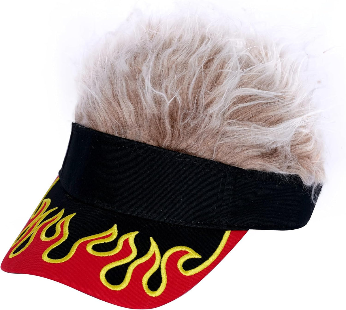 Gorra con visera para hombre con cabello falso, gorra con cabello p...