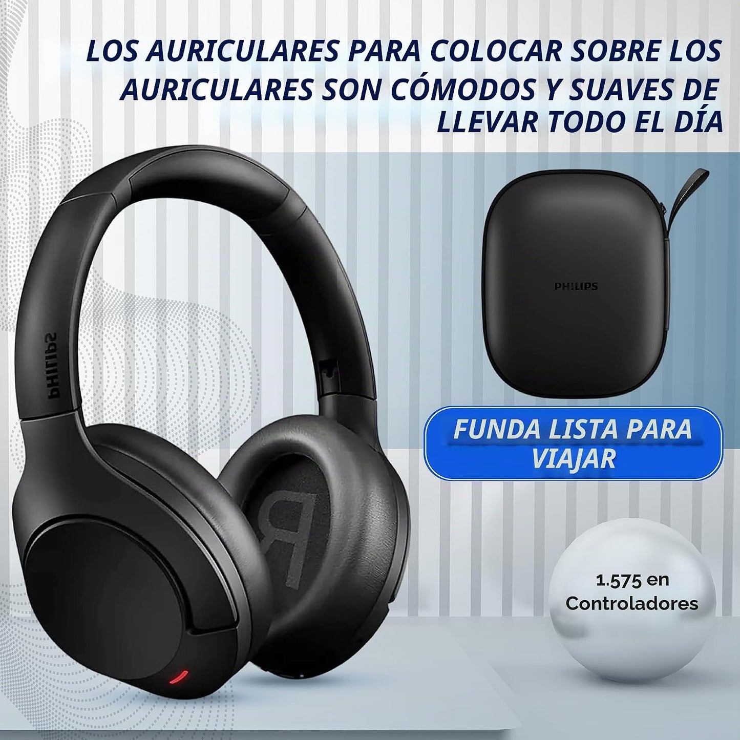 Auriculares inalámbricos con cancelación de ruido Philips, auricula...