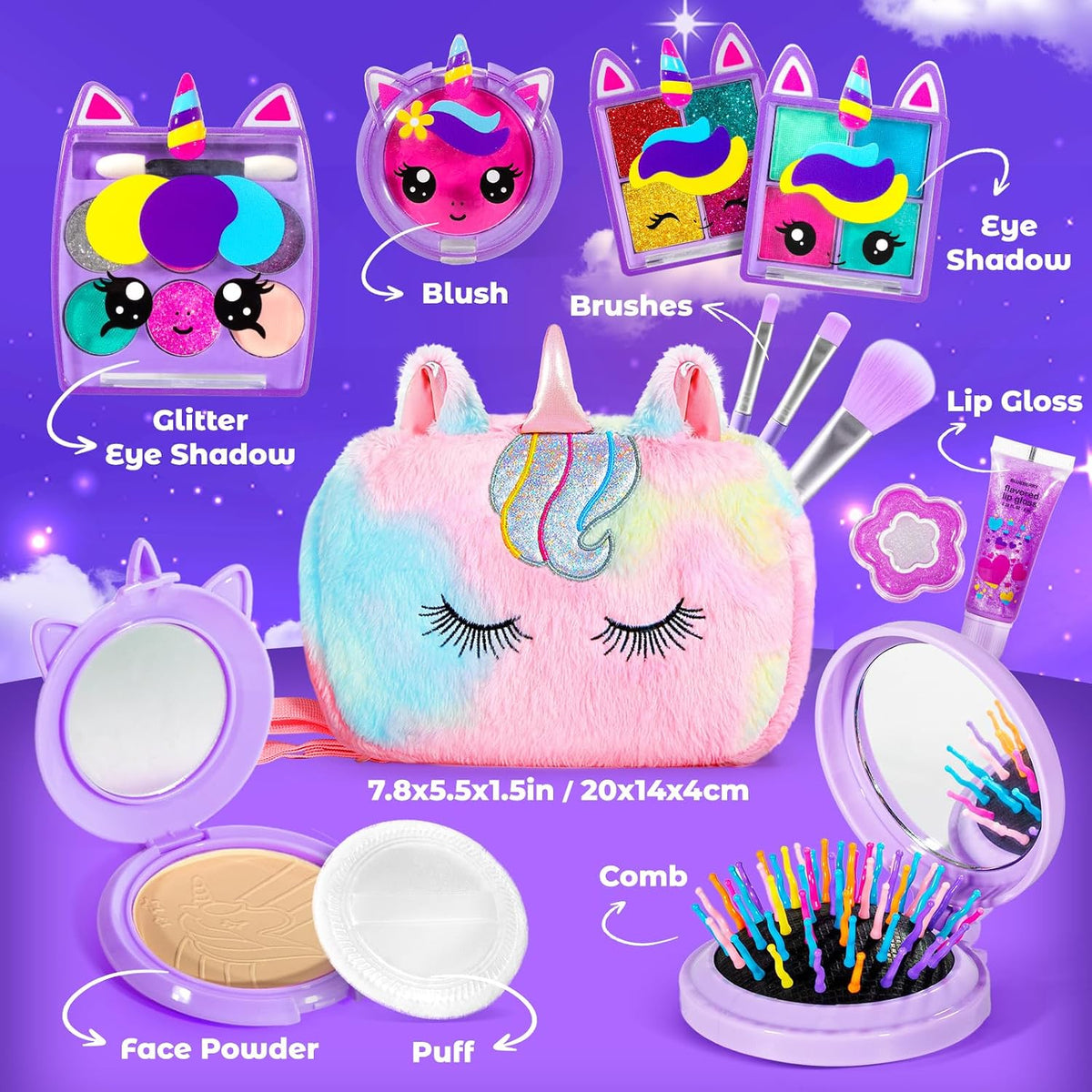 ULOVEME Kit de Maquillaje Real para Niñas Pequeñas - Maquillaje Rea...