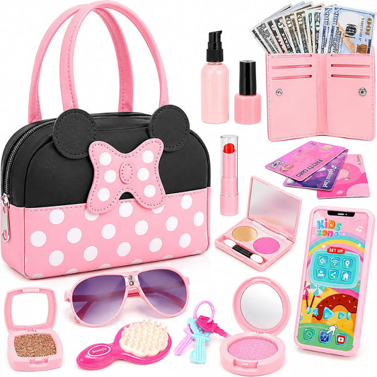 Bolso de juego de simulación para niñas pequeñas, bolso para niños...