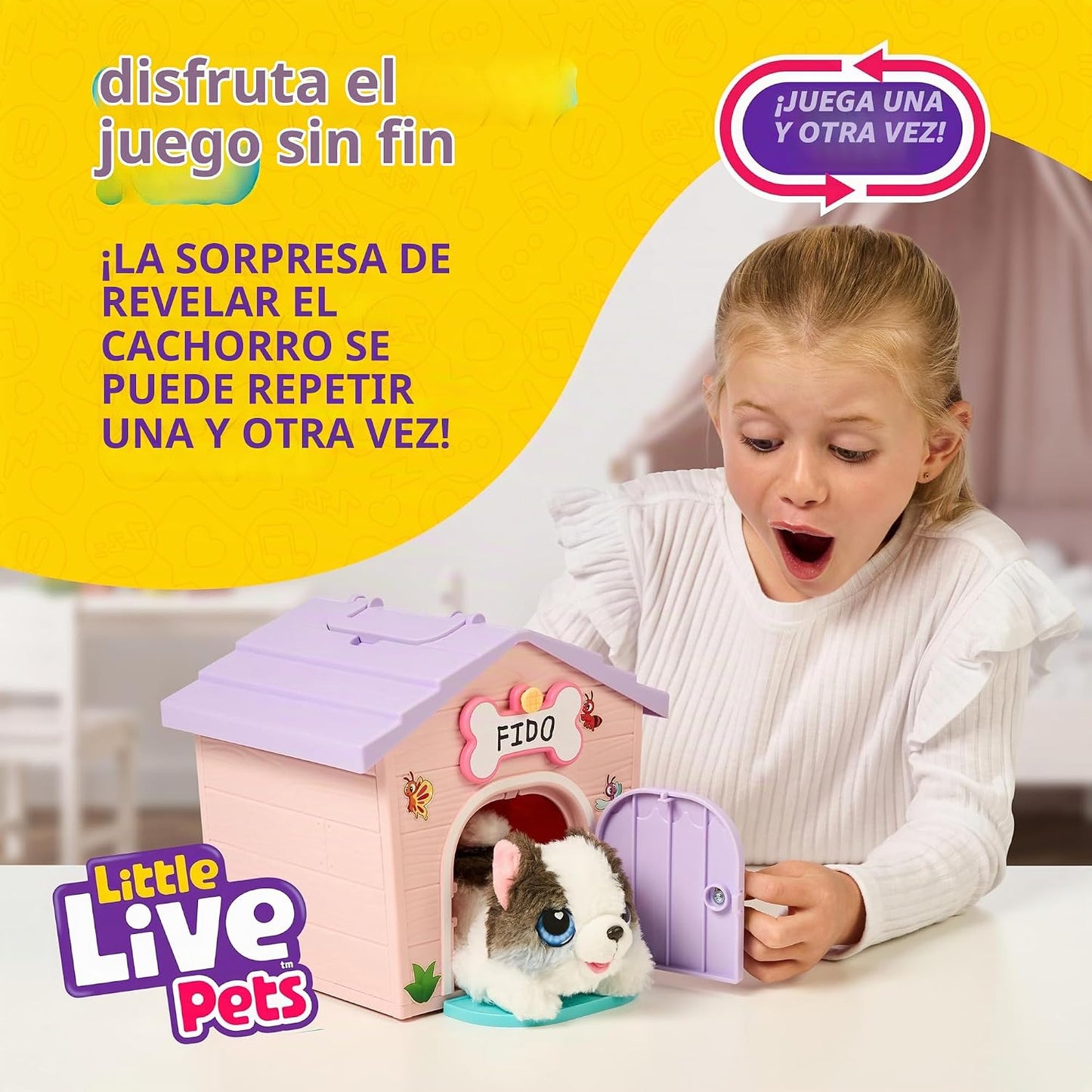Little Live Pets Mi casa de mi cachorro Mini Set de juego, Rosa, Pe...
