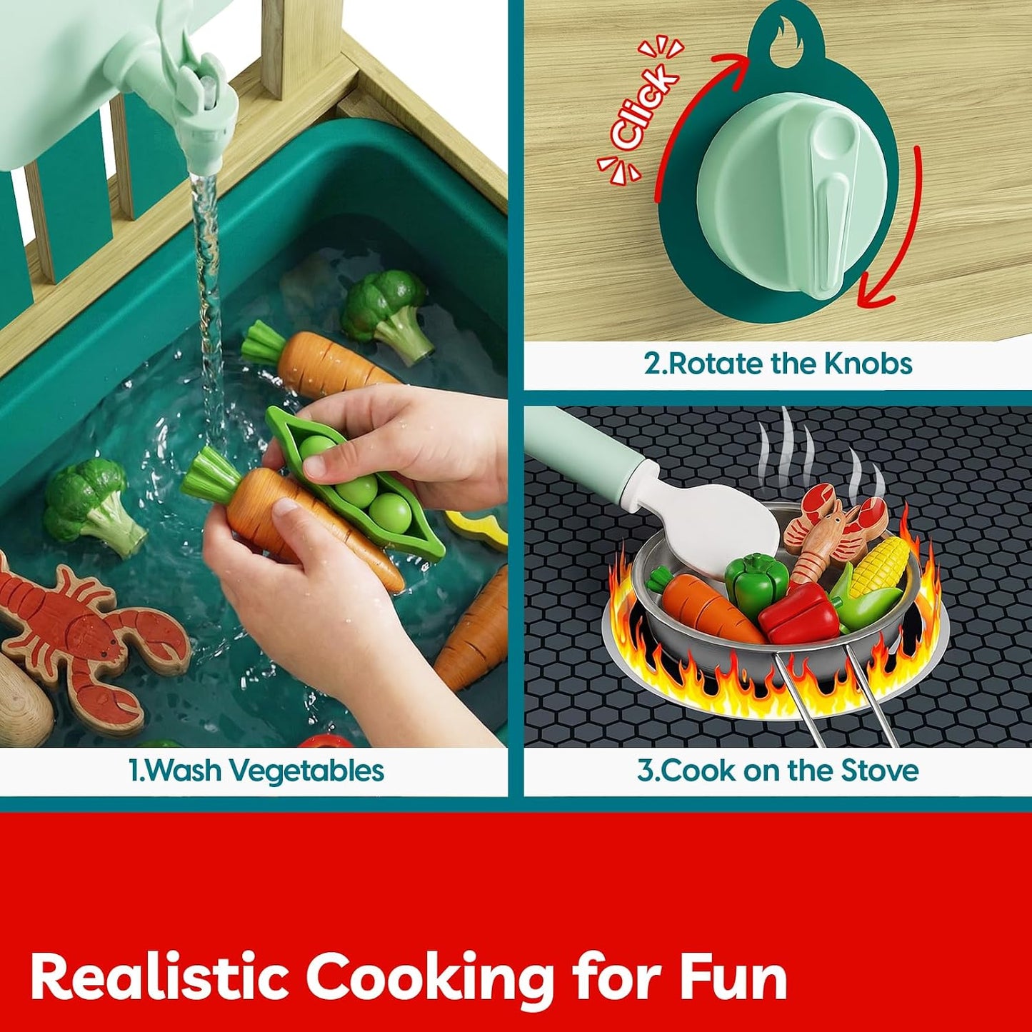 TOP BRIGHT Cocina de barro mejorada 2026 para niños, juegos de agua...