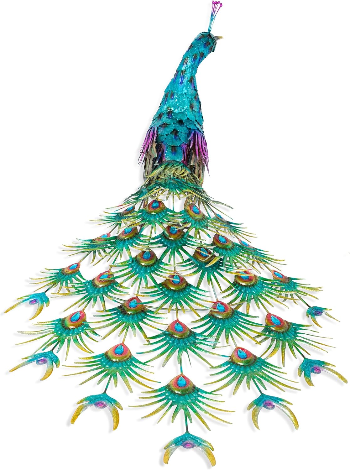 Alpine Corporation HEH378 - Decoración majestuosa de pavo real de m...
