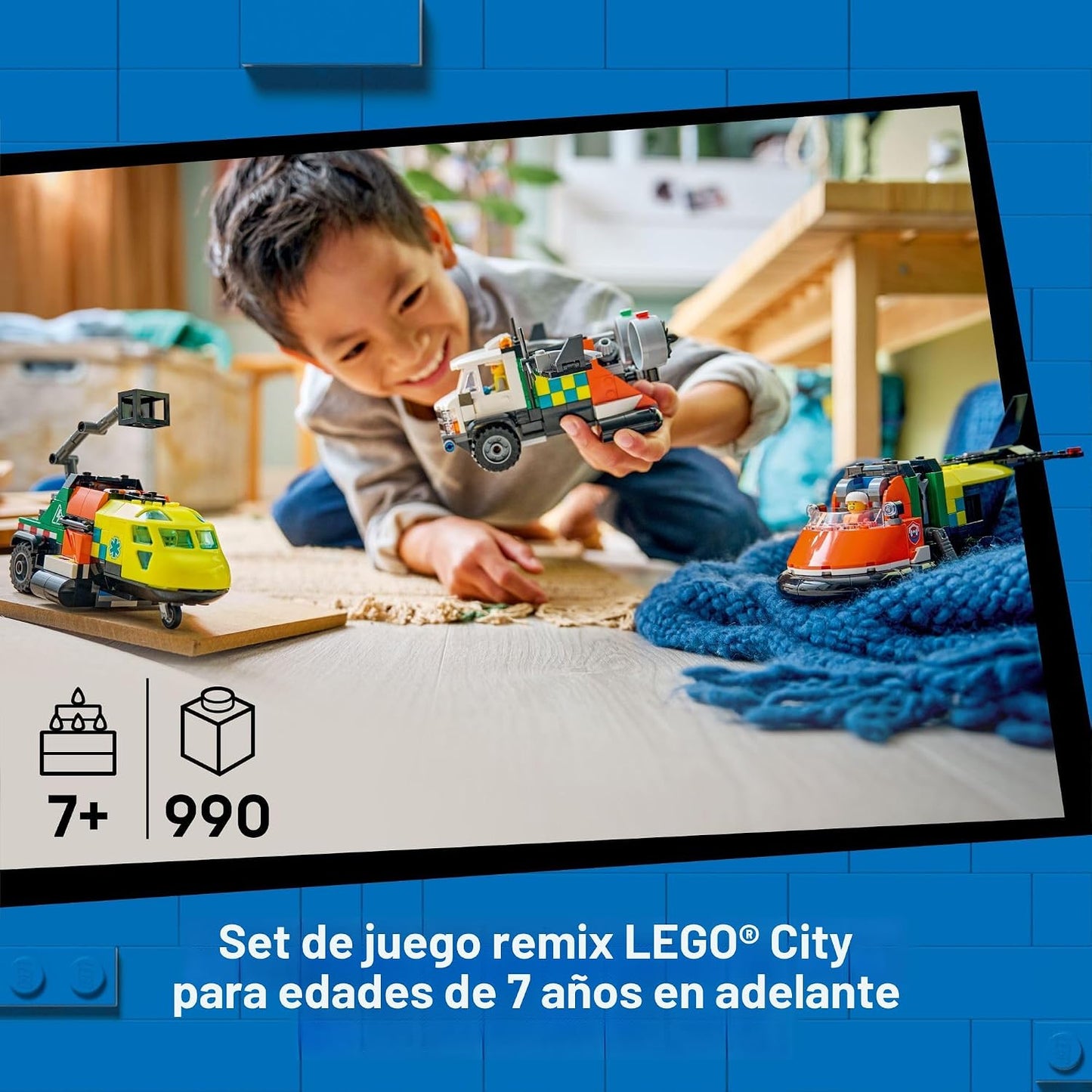 LEGO City Airplane, Service Truck &amp; Hovercraft Remix Juguete de...