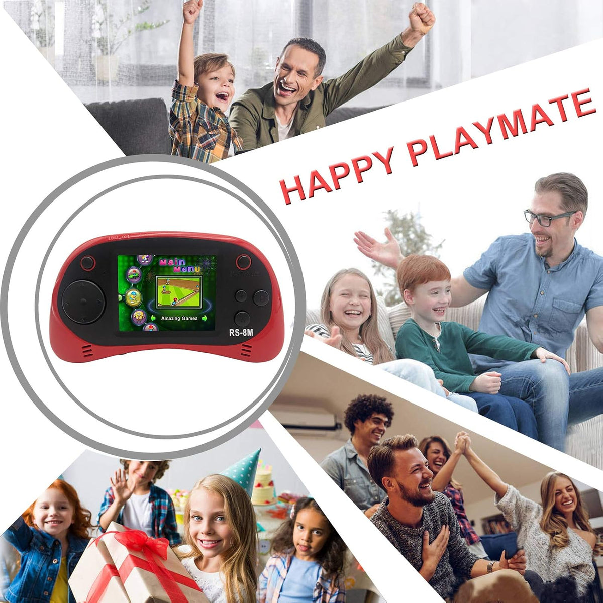 EASEGMER Juegos electrónicos de mano para niños de 16 bits con 220...