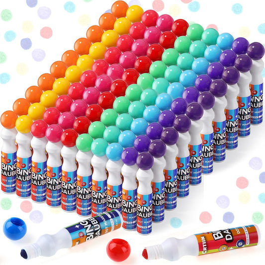 Crtiin Juego de 100 unidades de marcadores de puntos de 10 colores...