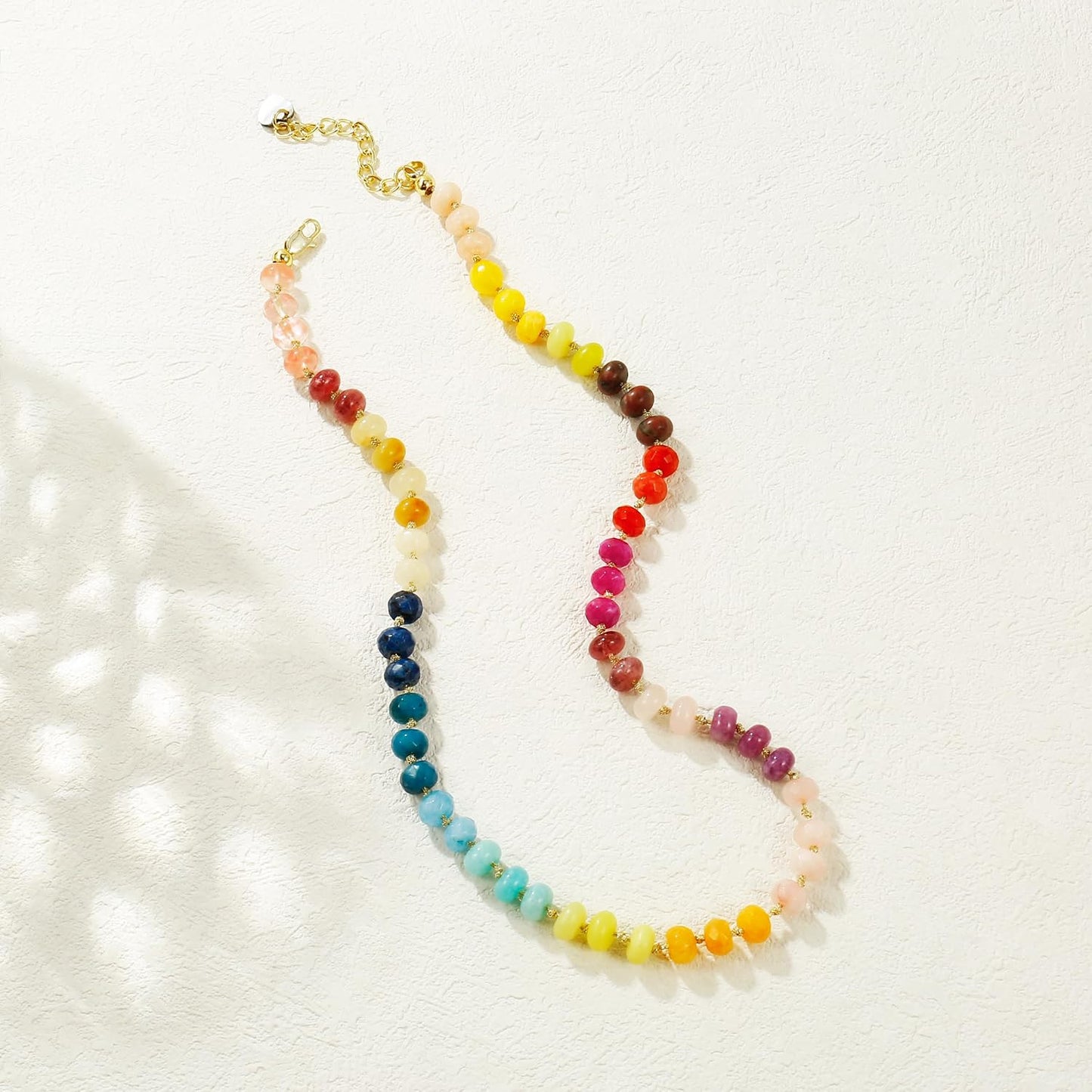 Collar de cuentas de piedras preciosas para mujer, collar de perlas...