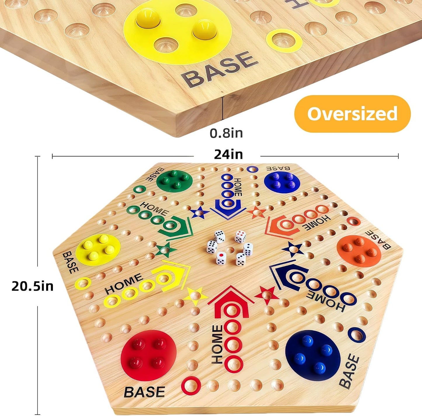 Juego de Mesa de Madera, Juego de Mesa Original de Canicas de Doble...
