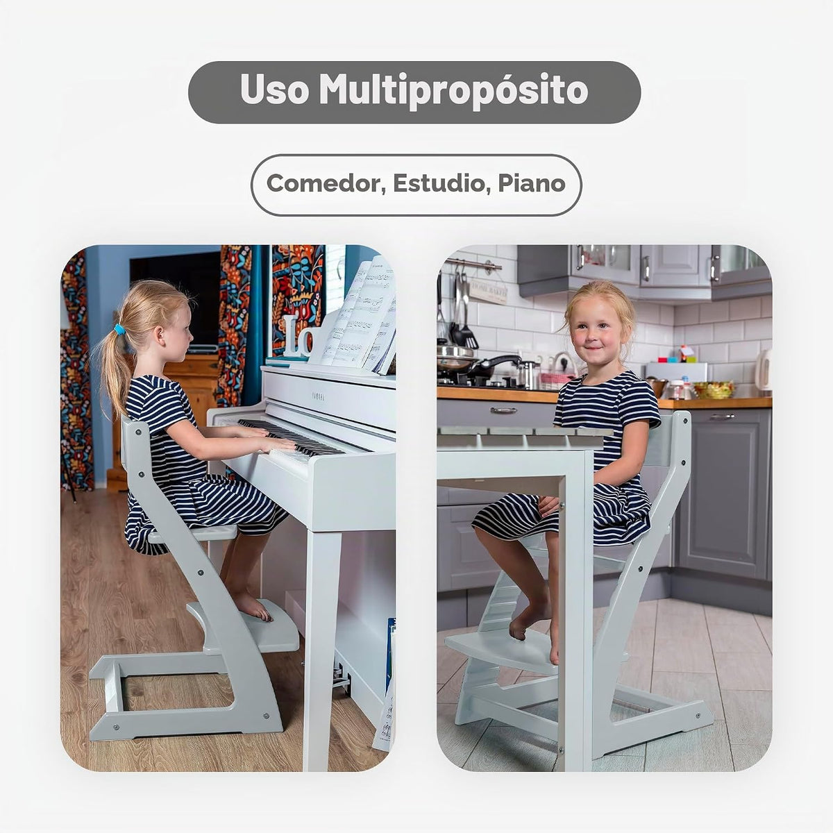 FORNEL Silla Alta Moderna de Madera Blanca | La Silla Para Siempre...