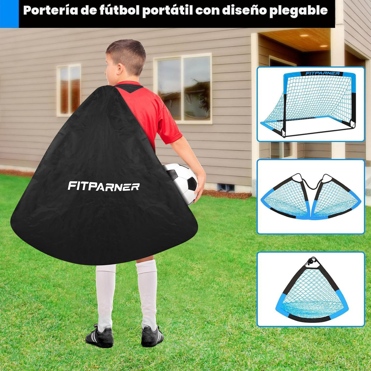 FITPARNER Arcos de Fútbol para Niños para Patio Trasero - Juego de...
