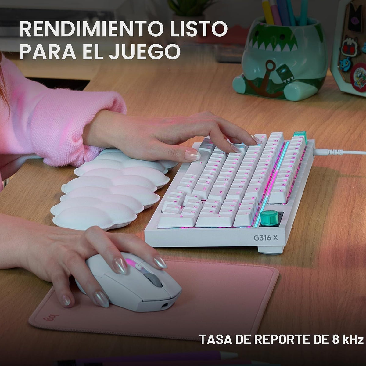 Logitech G Teclado para juegos de 316 x 98, velocidad de informe de...