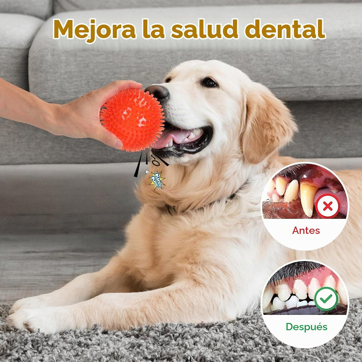 petizer Paquete de 6 bolas chirriantes de juguete para perros de 2....