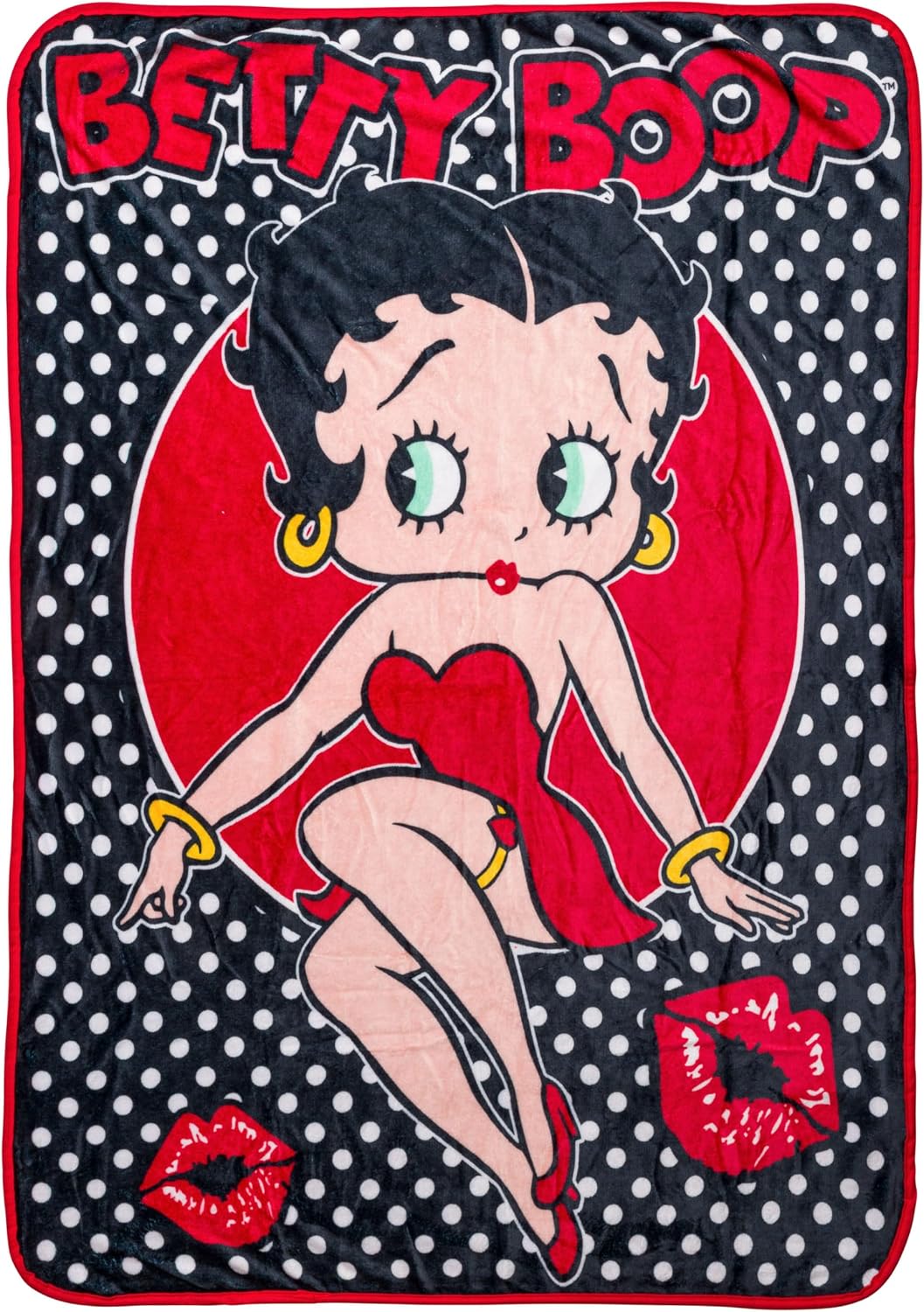 Silver Buffalo Betty Boop Style, manta de forro polar, 45 x 60 pulg...