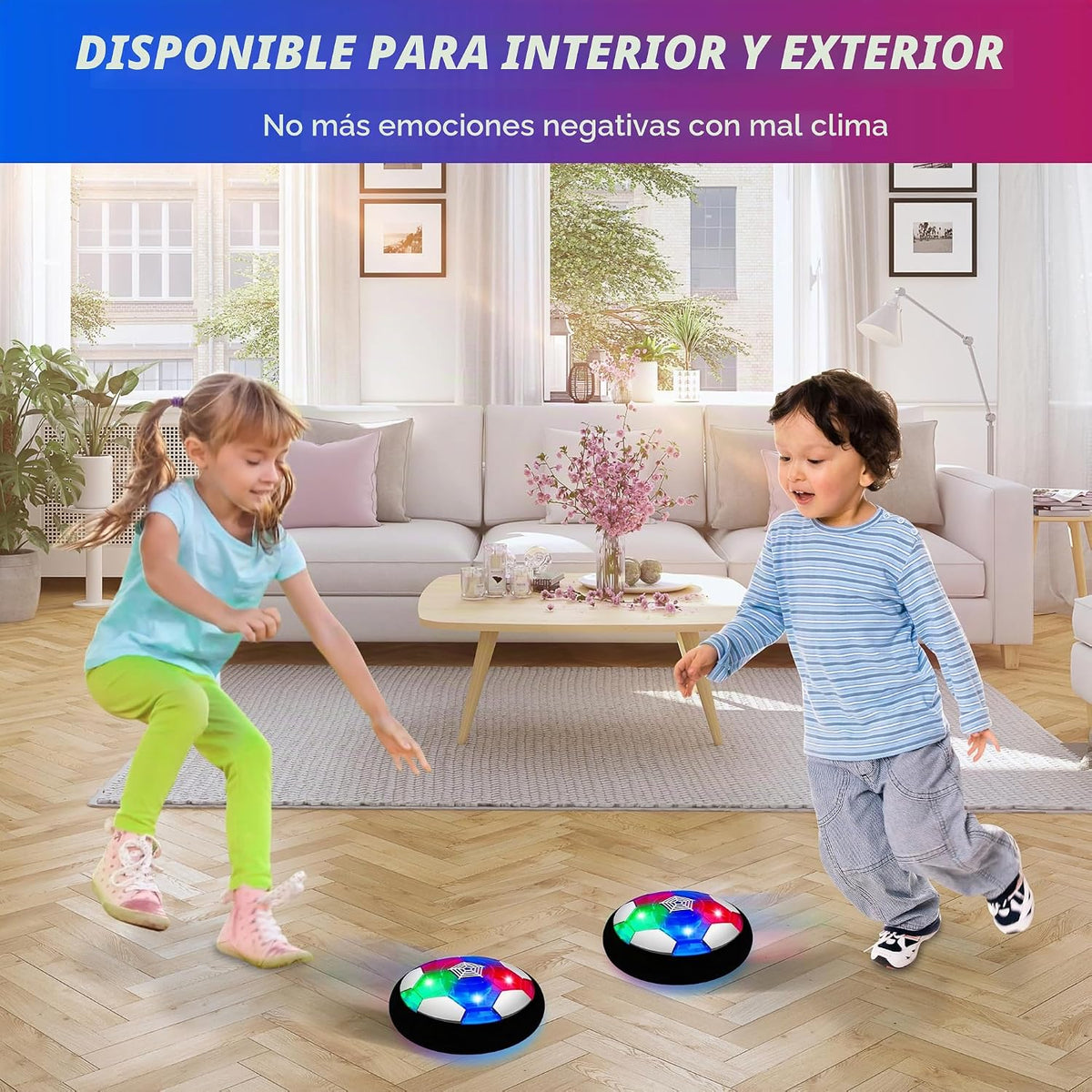 Pelota de Fútbol LED Flotante Juguetes para Niños, Pelota de Entren...