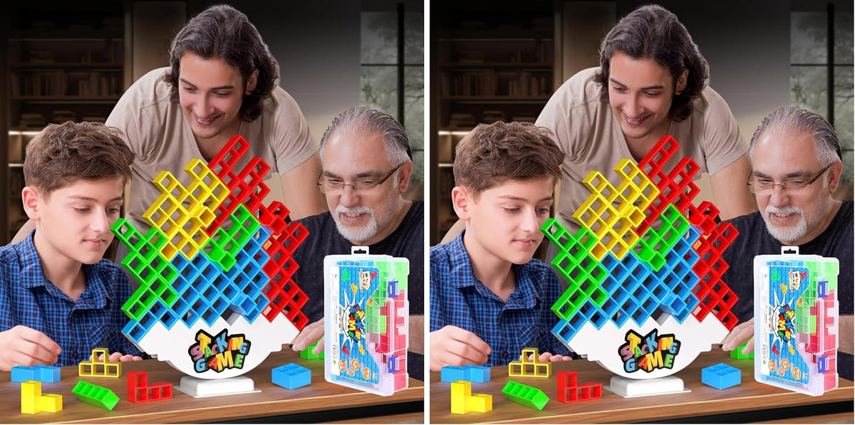 BBnote Juego de pila de 48 piezas para adultos y niños, juegos de t...