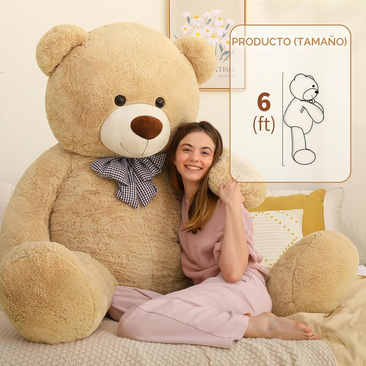 MaoGoLan Oso de Peluche Grande, 6 Pies de Tamaño Real, Animal de Pe...