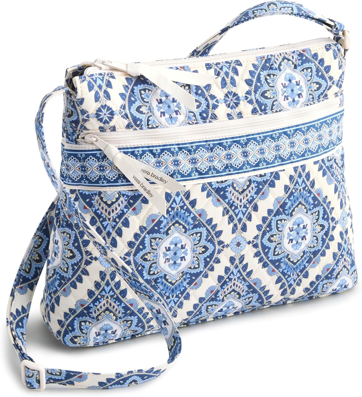 Vera Bradley Bolso cruzado hipster de algodón de primera calidad co...